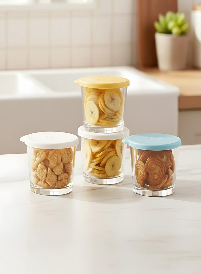 هوم إسنشالز مرطبان زجاجي فاخر من زجاج البوروسيليكات من هوم إسينشالز مع غطاء محكم الإغلاق - وعاء تخزين صغير للمطبخ للتوابل والبذور والأعشاب - مقاوم للحرارة | آمن للاستخدام في الميكروويف (عبوة من قطعة واحدة سعة 260 مل) - Image 2